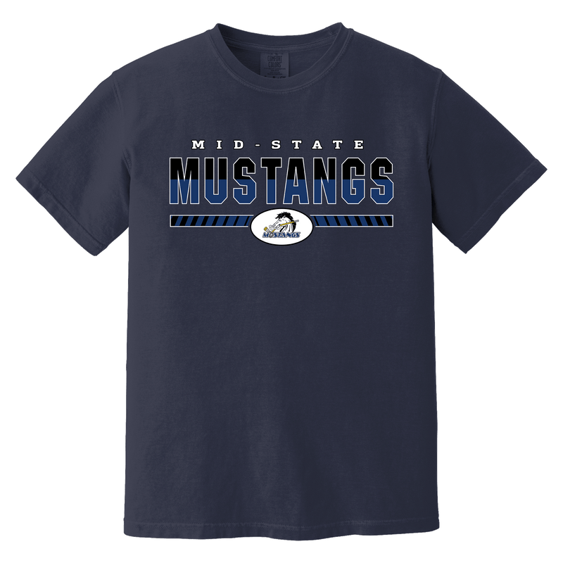 Mid-State Mustangs Heavyweight Ring Spun Tee