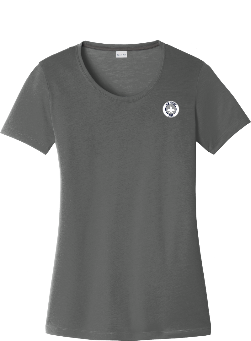 NJ Jets Ladies PosiCharge Competitor Cotton Touch Scoop Neck Tee