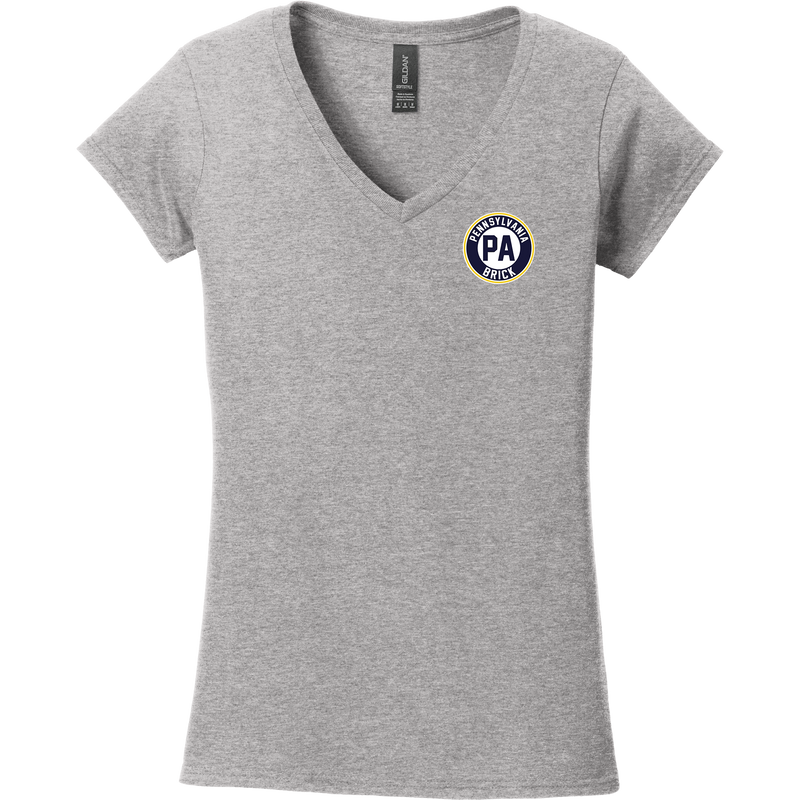 PA Brick Softstyle Ladies Fit V-Neck T-Shirt