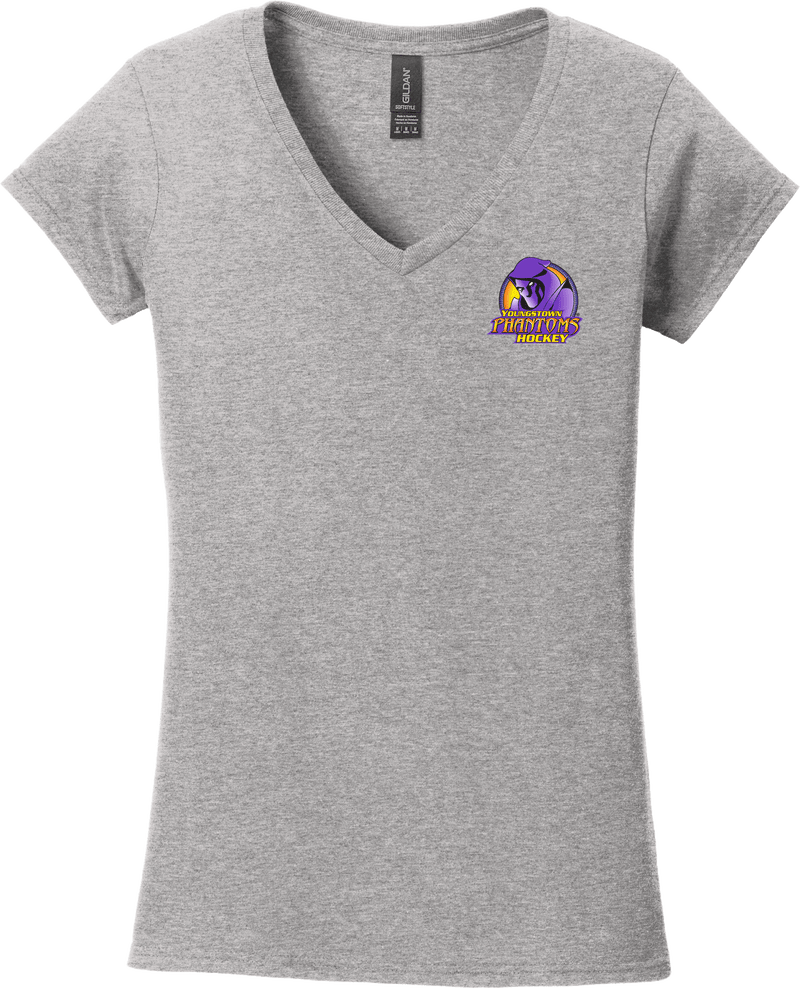 Youngstown Phantoms Softstyle Ladies Fit V-Neck T-Shirt