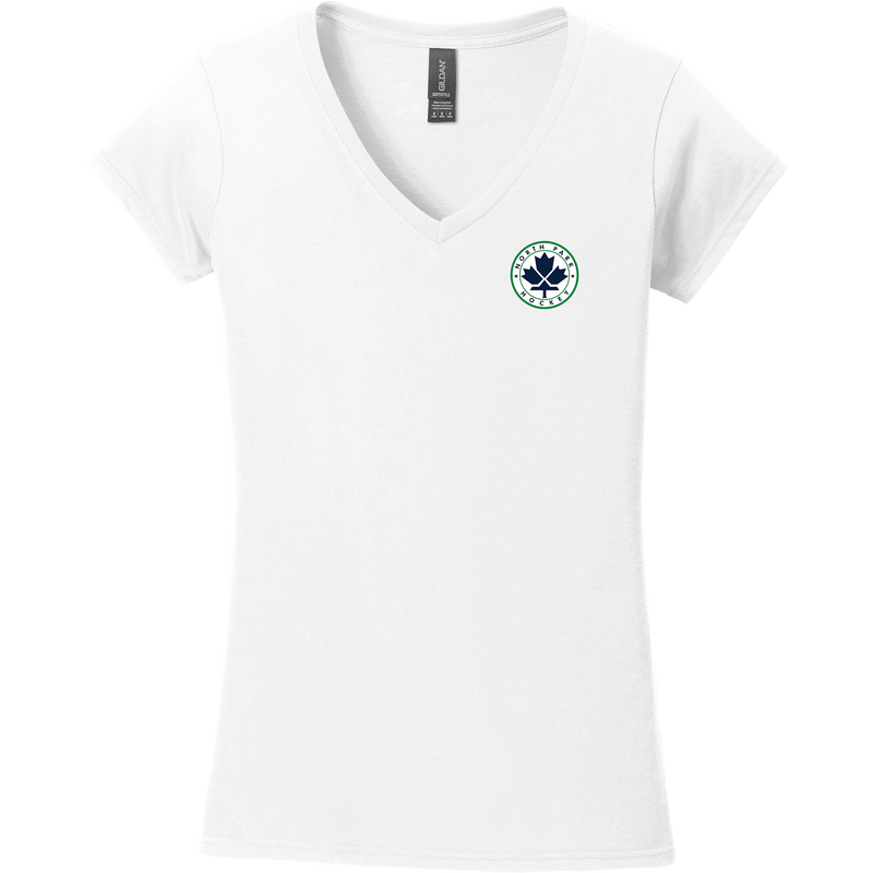 North Park Hockey Softstyle Ladies Fit V-Neck T-Shirt