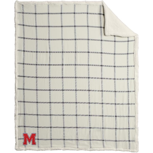Mount St. Charles Flannel Sherpa Blanket