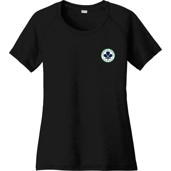 North Park Hockey Ladies PosiCharge Tri-Blend Wicking Scoop Neck Raglan Tee