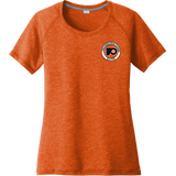 Philadelphia Flyers Elite Ladies PosiCharge Tri-Blend Wicking Scoop Neck Raglan Tee