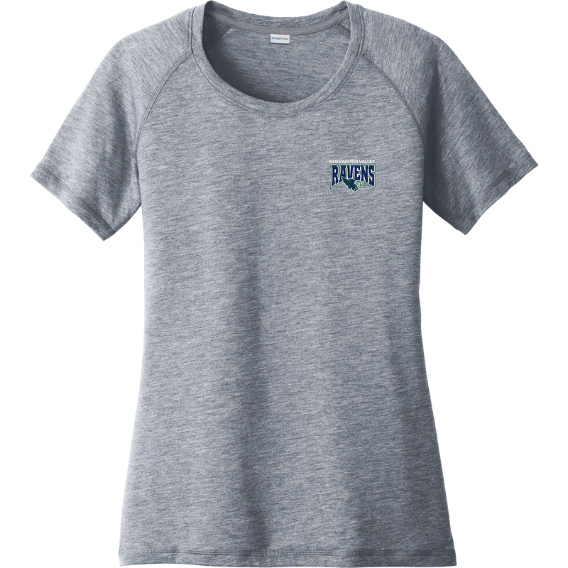 Kensington Valley Ravens Ladies PosiCharge Tri-Blend Wicking Scoop Neck Raglan Tee