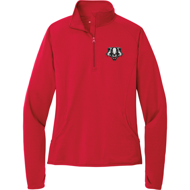 Scary Badgers Ladies Sport-Wick Stretch 1/4-Zip Pullover