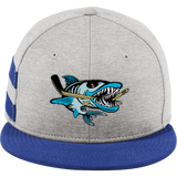 Boca Barracudas New Era Shadow Heather Striped Flat Bill Snapback Cap