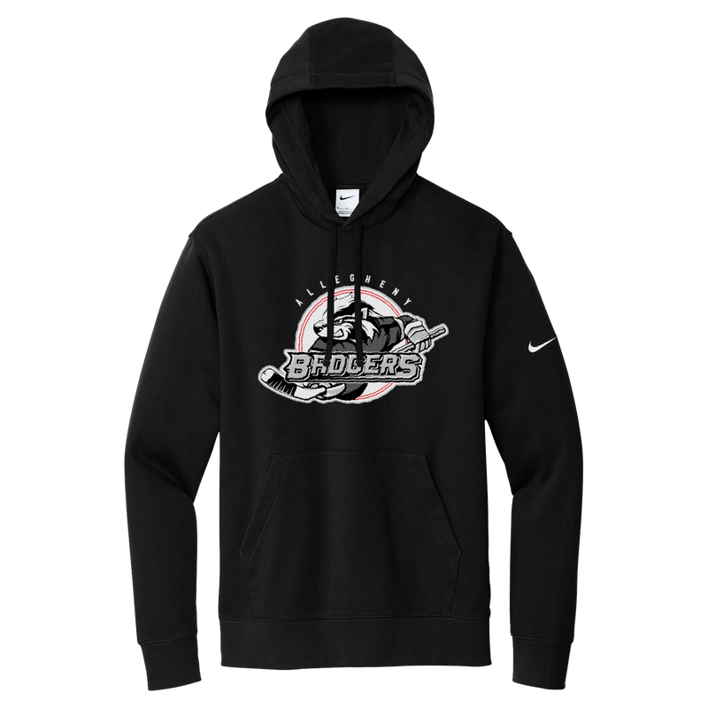 Allegheny Badgers Nike Club Fleece Sleeve Swoosh Pullover Hoodie