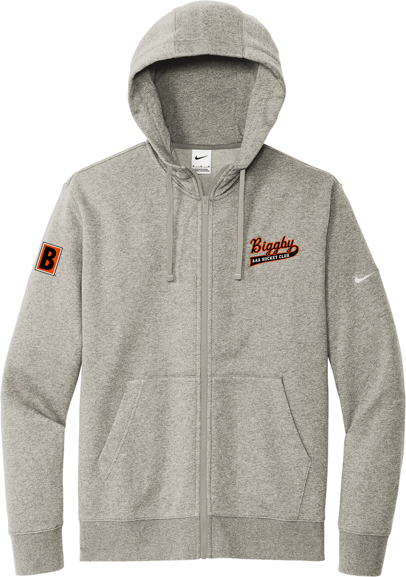 Biggby Coffee AAA Nike Club Fleece Sleeve Swoosh Full-Zip Hoodie