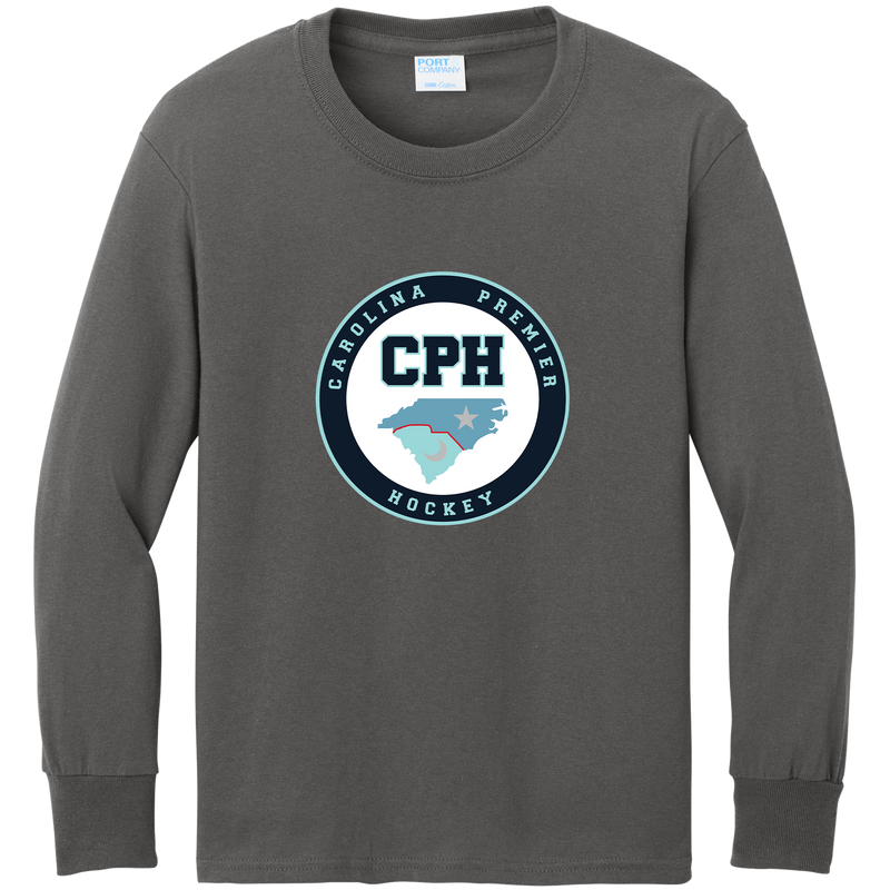 Carolina Premier Hockey Youth Long Sleeve Core Cotton Tee