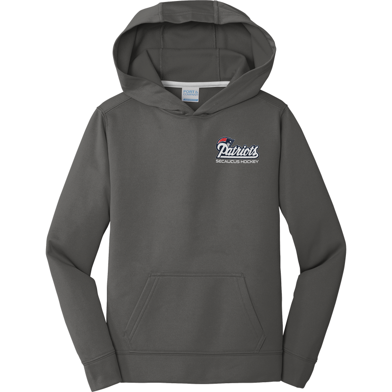 Secaucus Patriots Youth Performance Fleece Pullover Hooded Sweatshirt