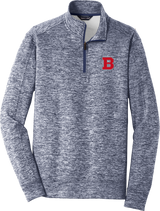 CT Bobcats PosiCharge Electric Heather Fleece 1/4-Zip Pullover