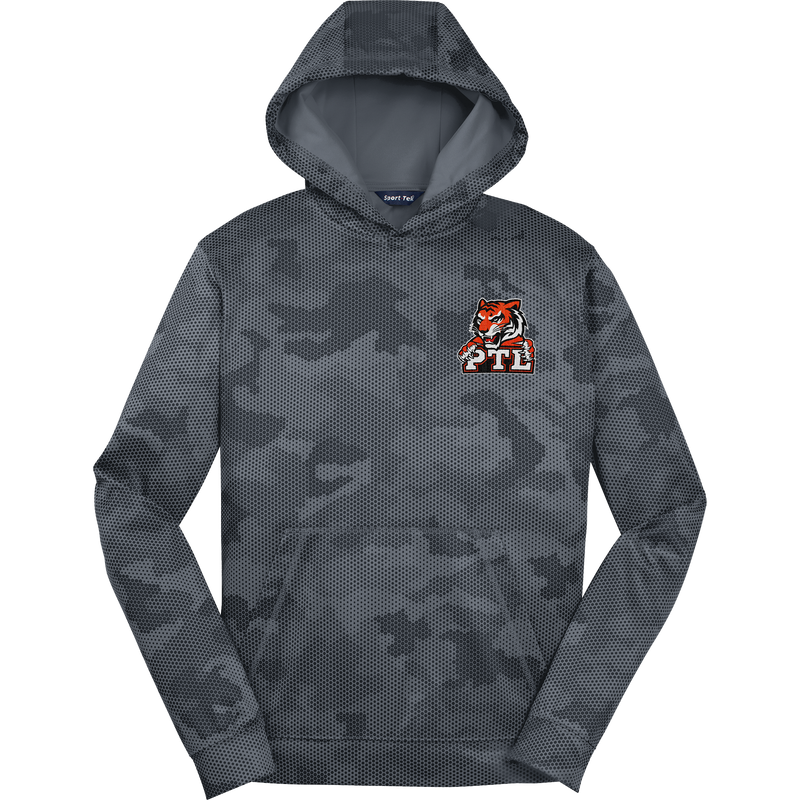 Princeton Tiger Lilies Youth Sport-Wick CamoHex Fleece Hooded Pullover